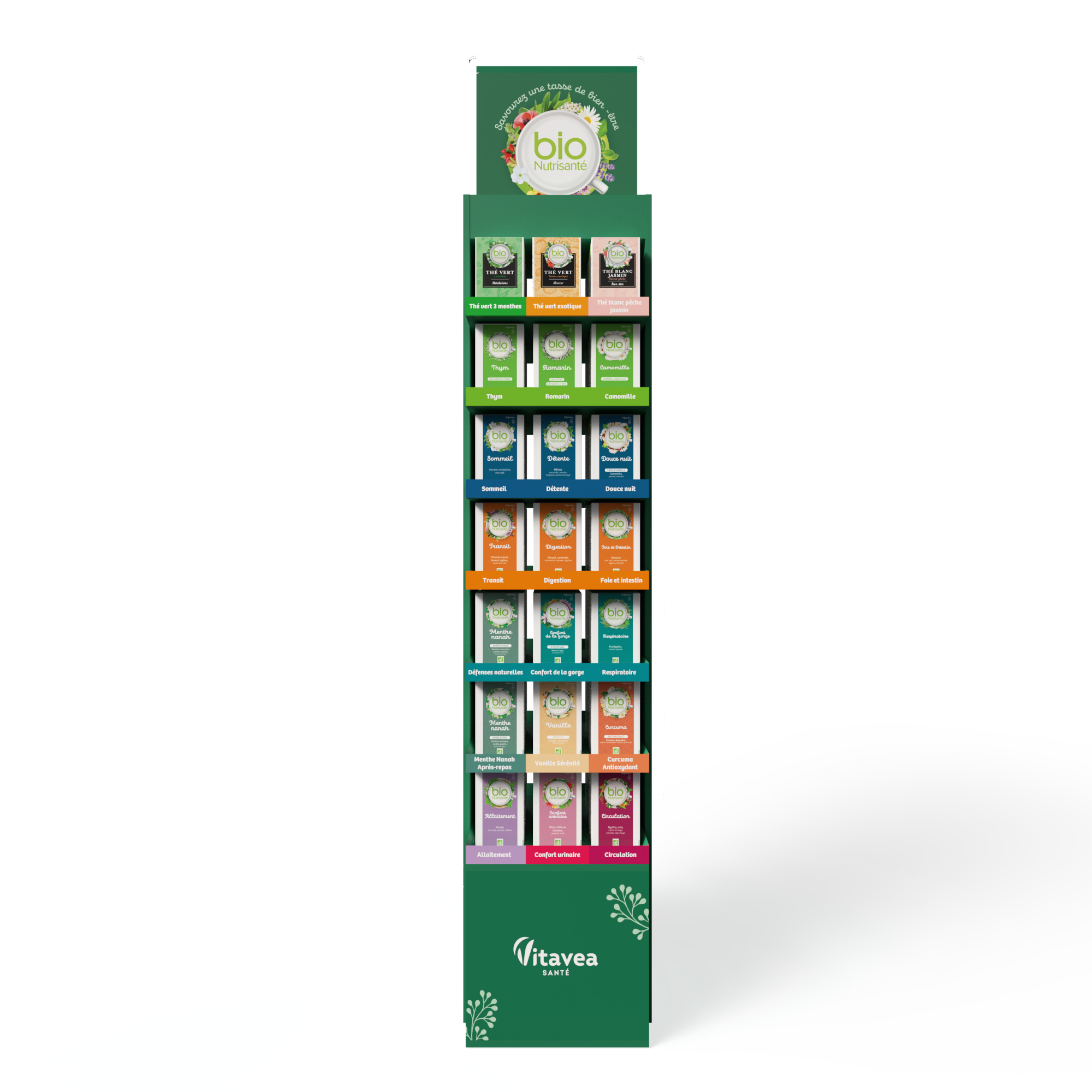 Présentoir de sol infusions petit-face